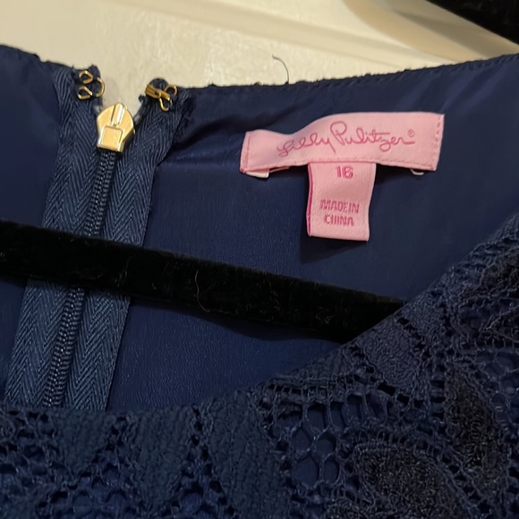Lilly Pulitzer navy lace jumpsuit romper 16 gorgeous party formal - Picture 6 of 6